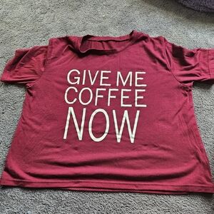 SHEIN Maroon Graphic Crop Top